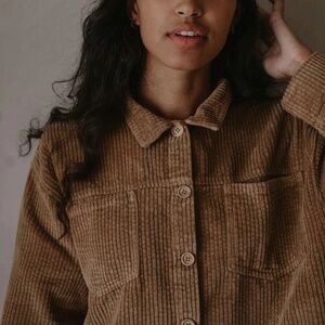 The Simple Folk The Corduroy Shirt Womens Camel